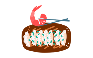 Gyoza Free Sticker PNG