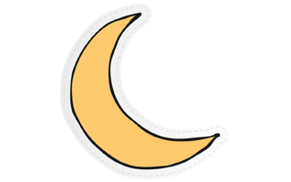 Half Moon Stickers PNG