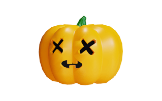 Halloween 3D Pumpkin PNG