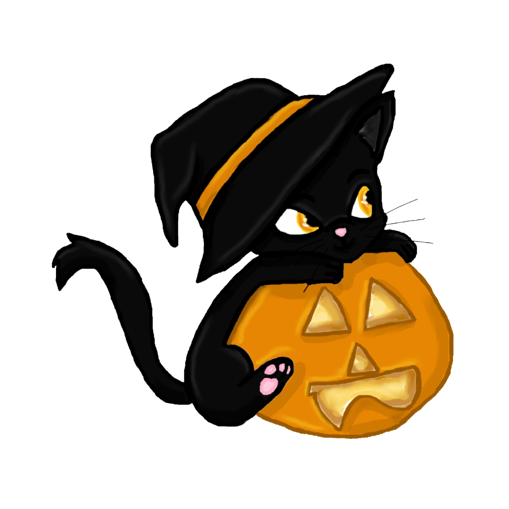 Halloween Black Cat Transparent Image