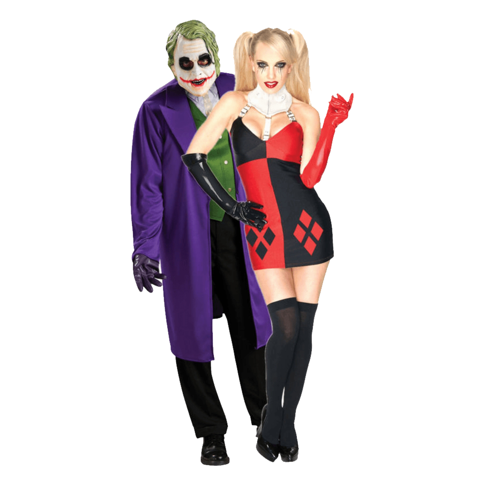 Halloween Couple Clown Costume Transparent Image