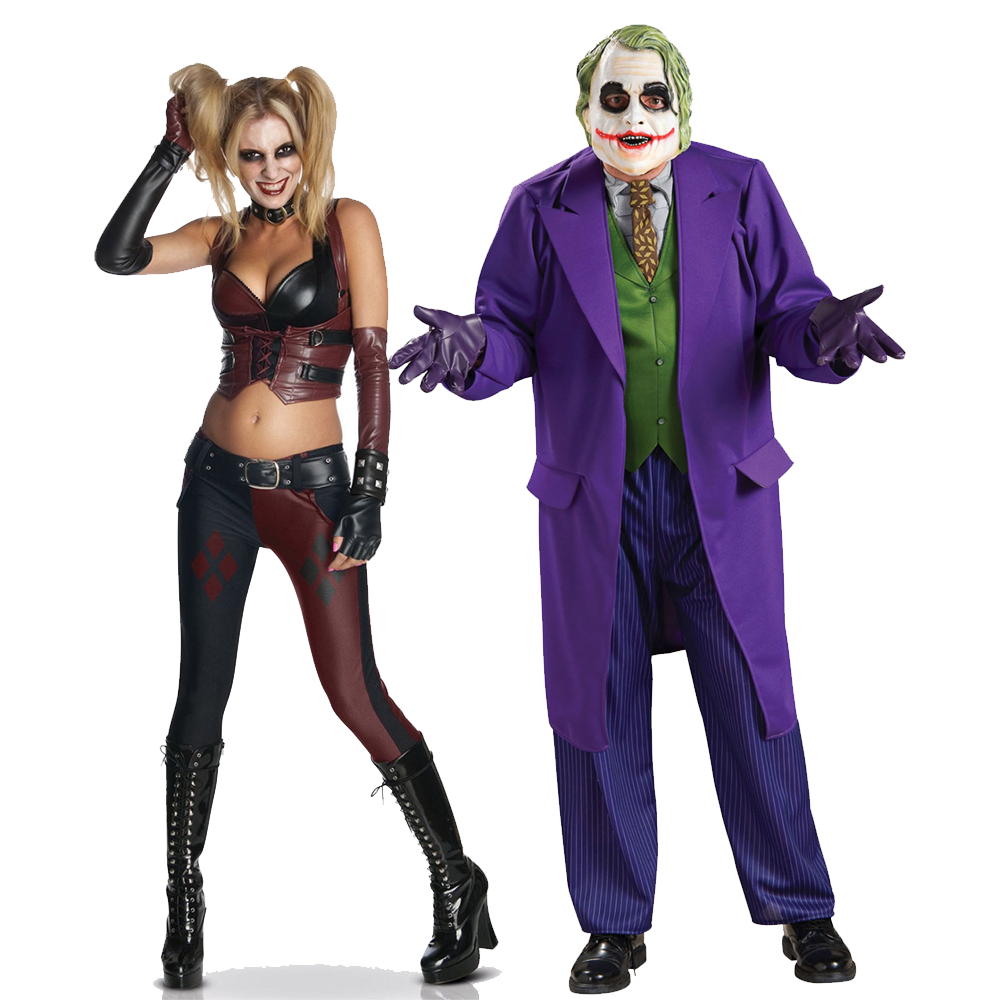 Halloween Couple Clown Costume Transparent Photo