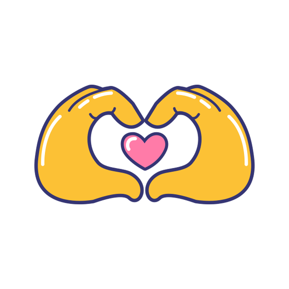 Hand Heart Free Sticker Transparent Image