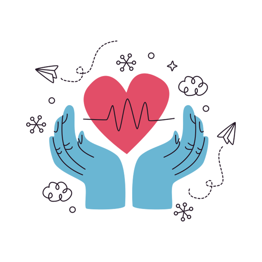 Hand Heart Free Sticker Transparent Picture
