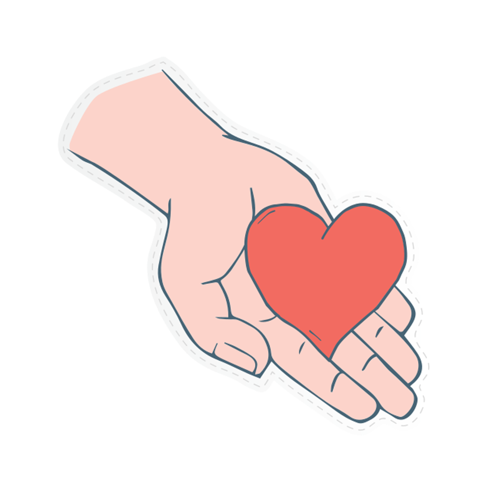 Hand Heart Sticker Transparent Image
