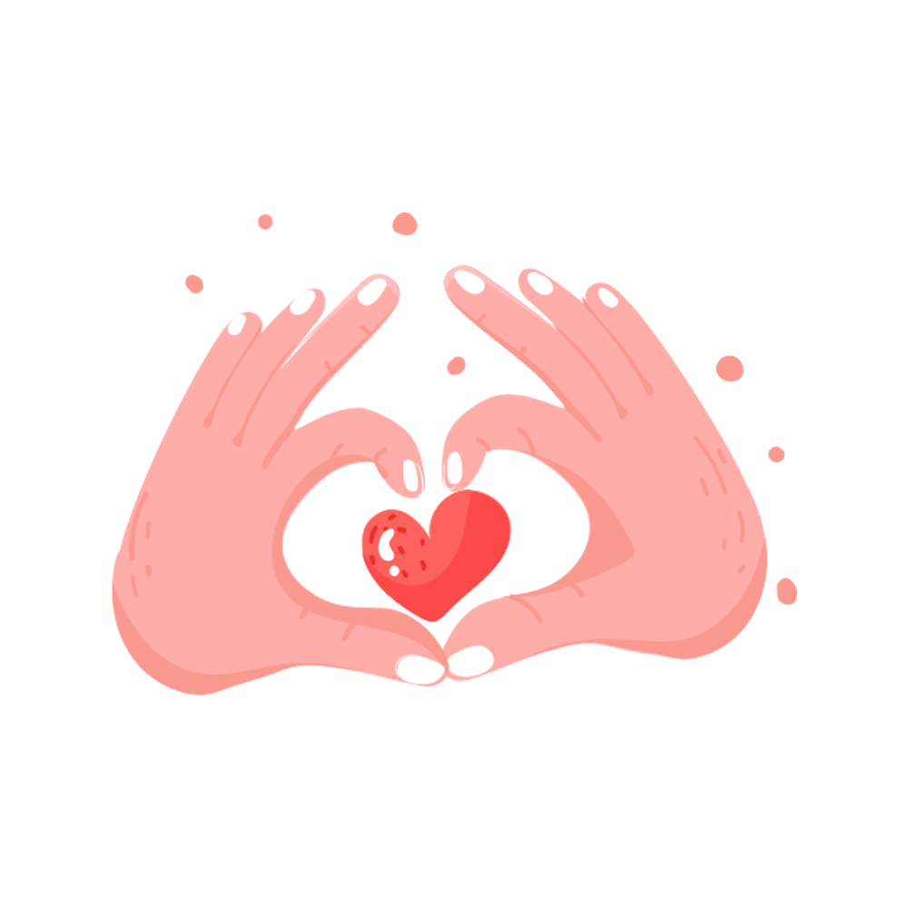 Hand Heart Sticker Transparent Photo