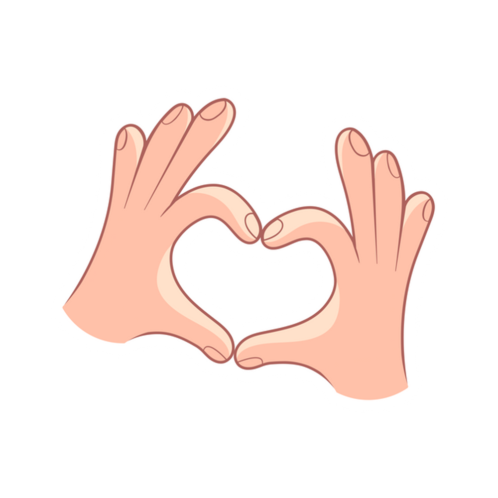 Hand Heart Sticker Transparent Clipart