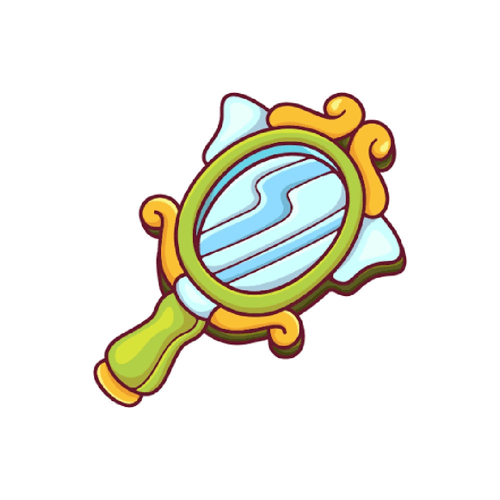 Hand Mirror Free Sticker Transparent Picture