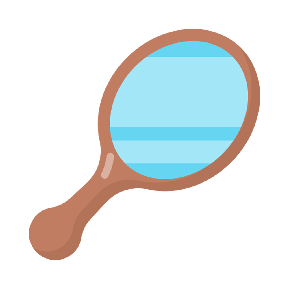Hand Mirror Free Sticker Transparent Clipart