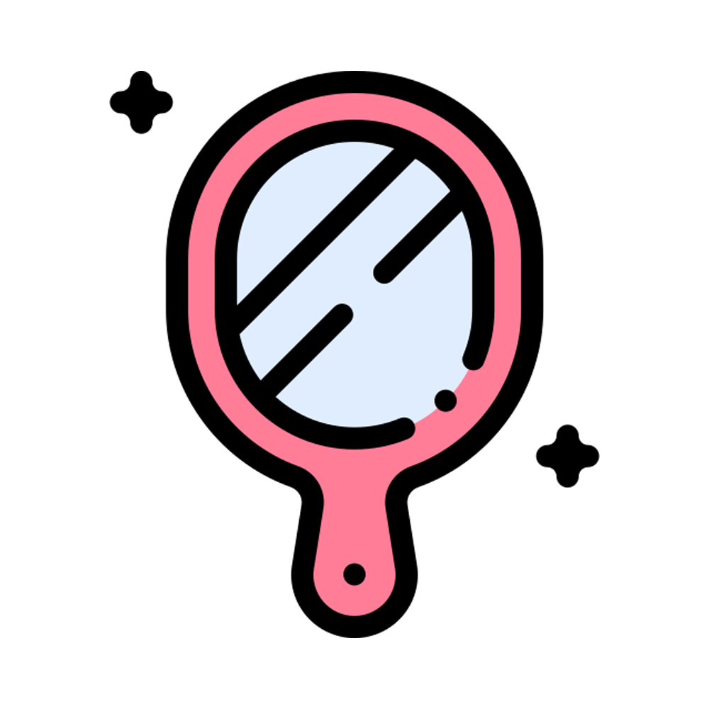 Hand Mirror Free Sticker Transparent Gallery