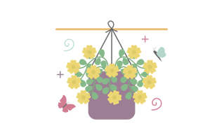 Hanging Basket Free Sticker PNG