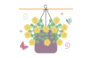 Hanging Basket Sticker PNG