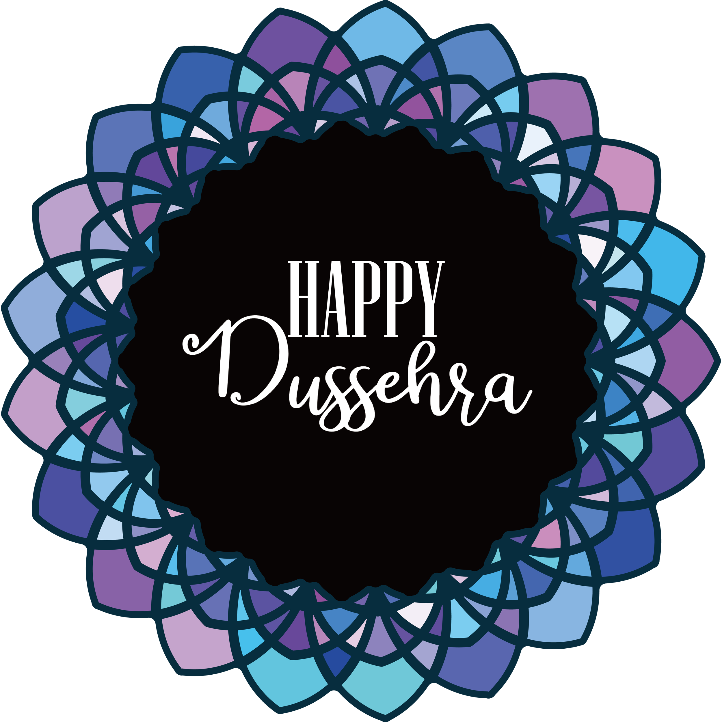 Happy Dussehra Black Transparent Picture