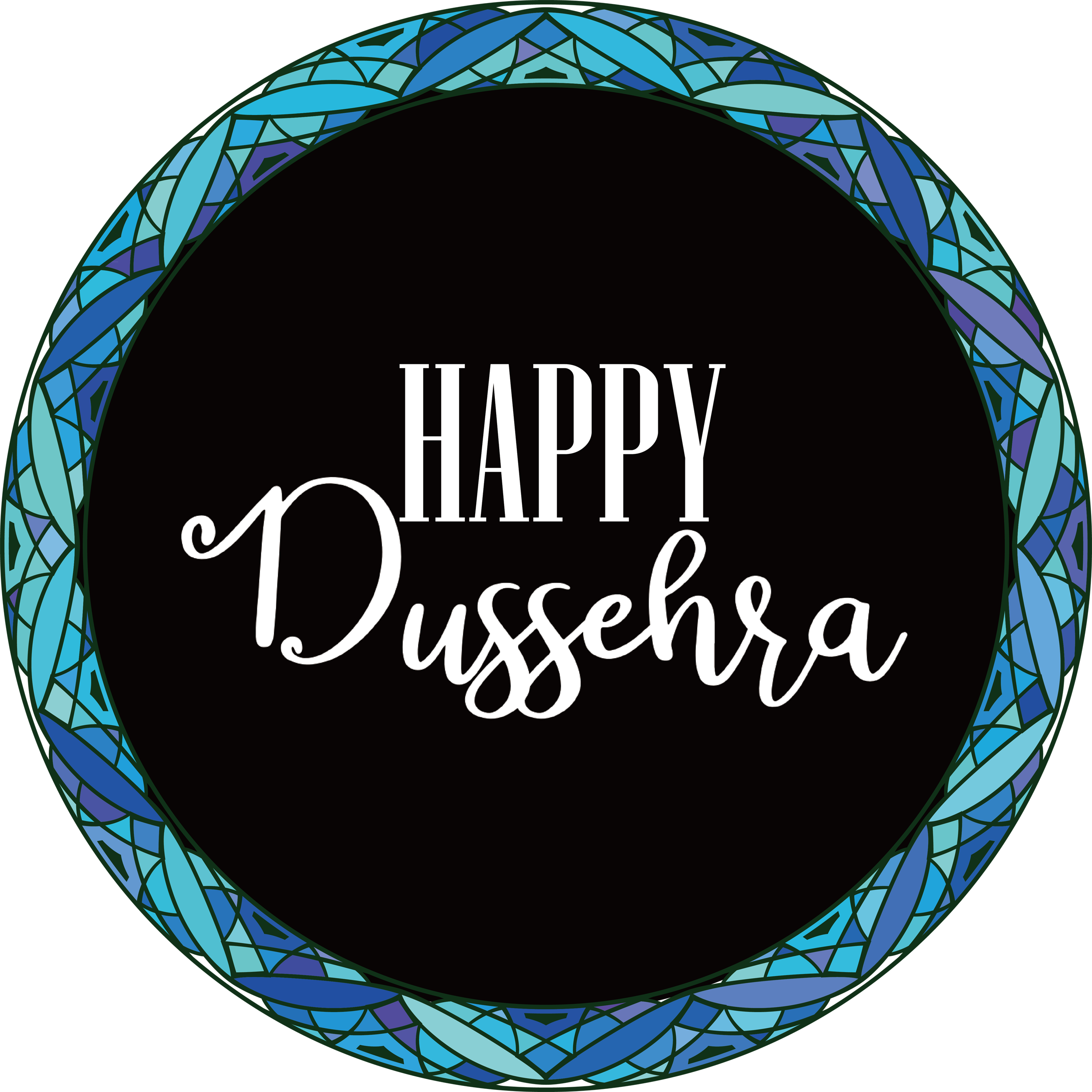 Happy Dussehra Black Transparent Clipart