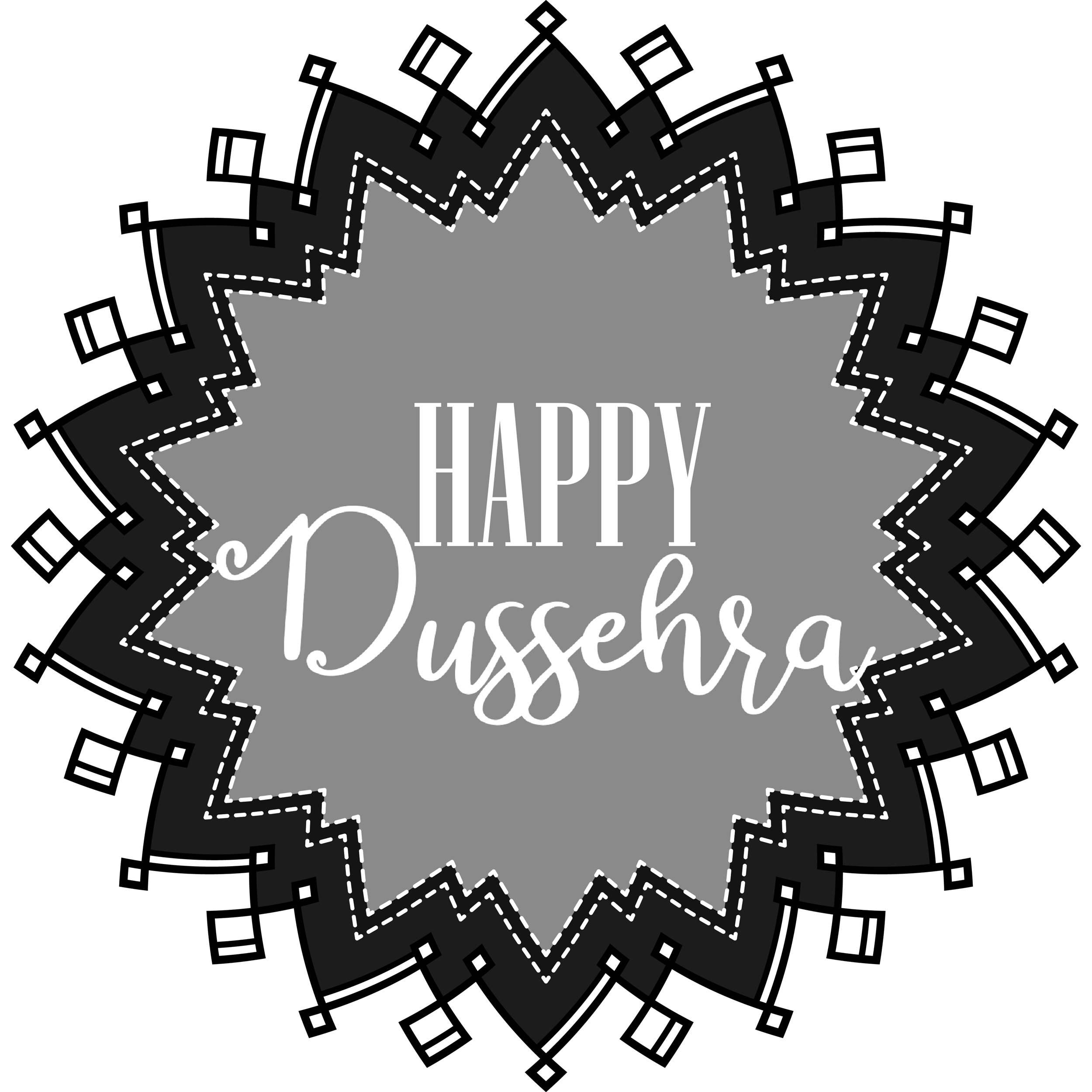 Happy Dussehra Black Transparent Gallery