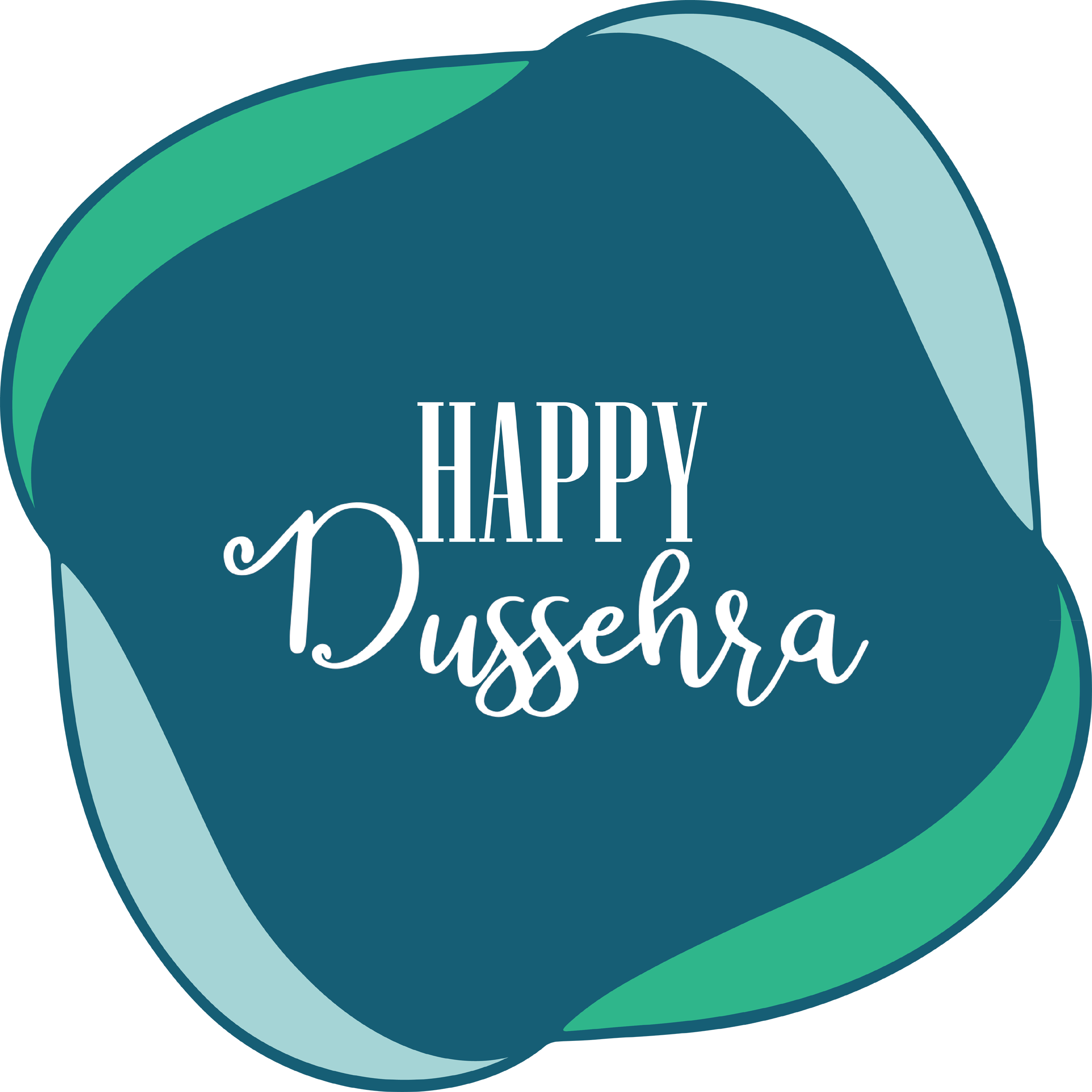 Happy Dussehra Blue Transparent Clipart