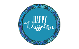 Happy Dussehra Blue
