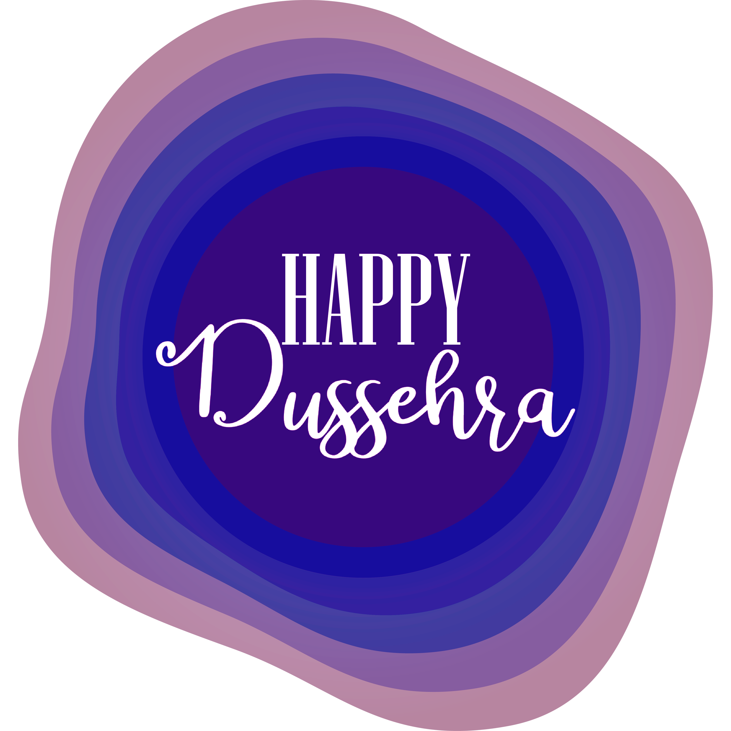 Happy Dussehra Purple Transparent Image