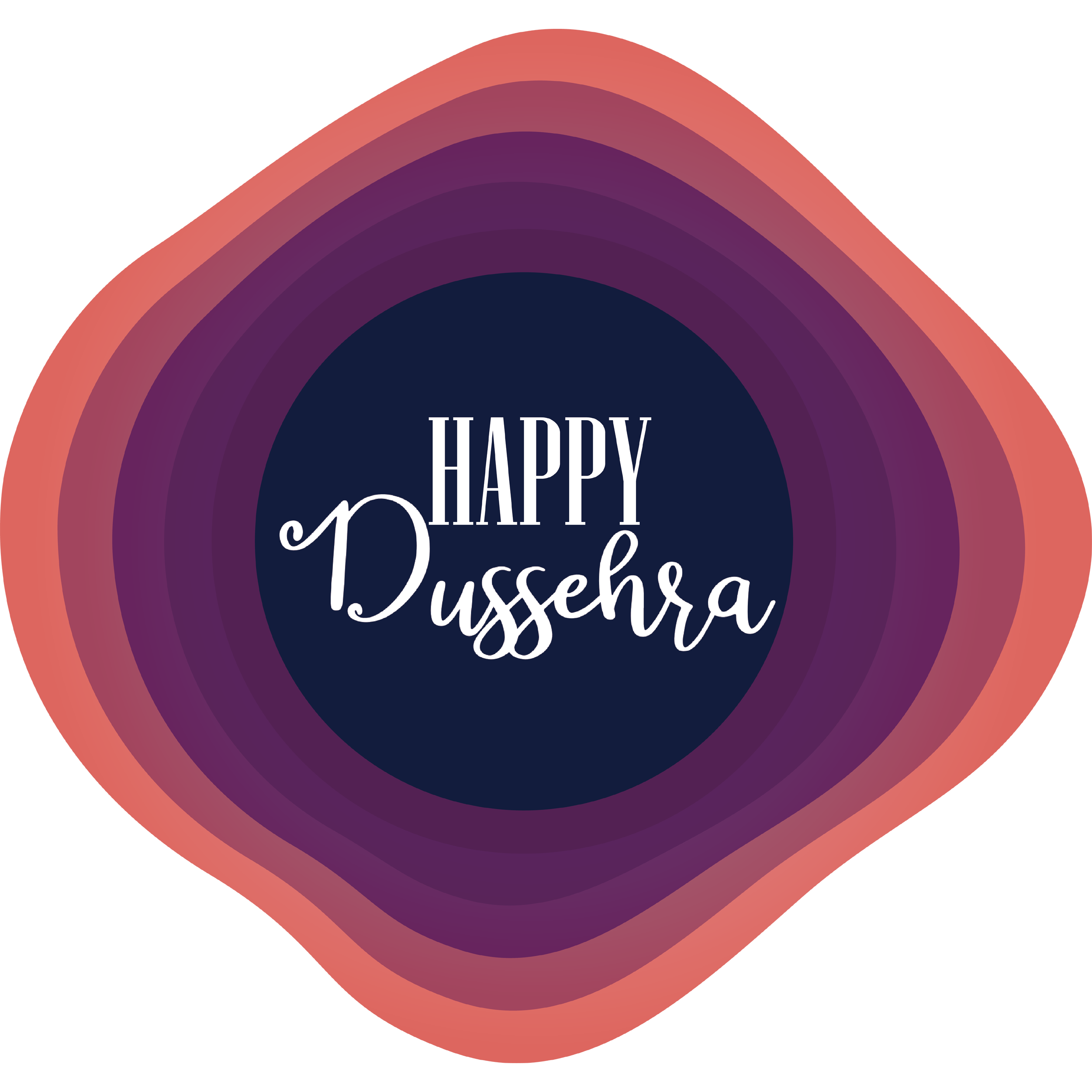 Happy Dussehra Purple Transparent Picture