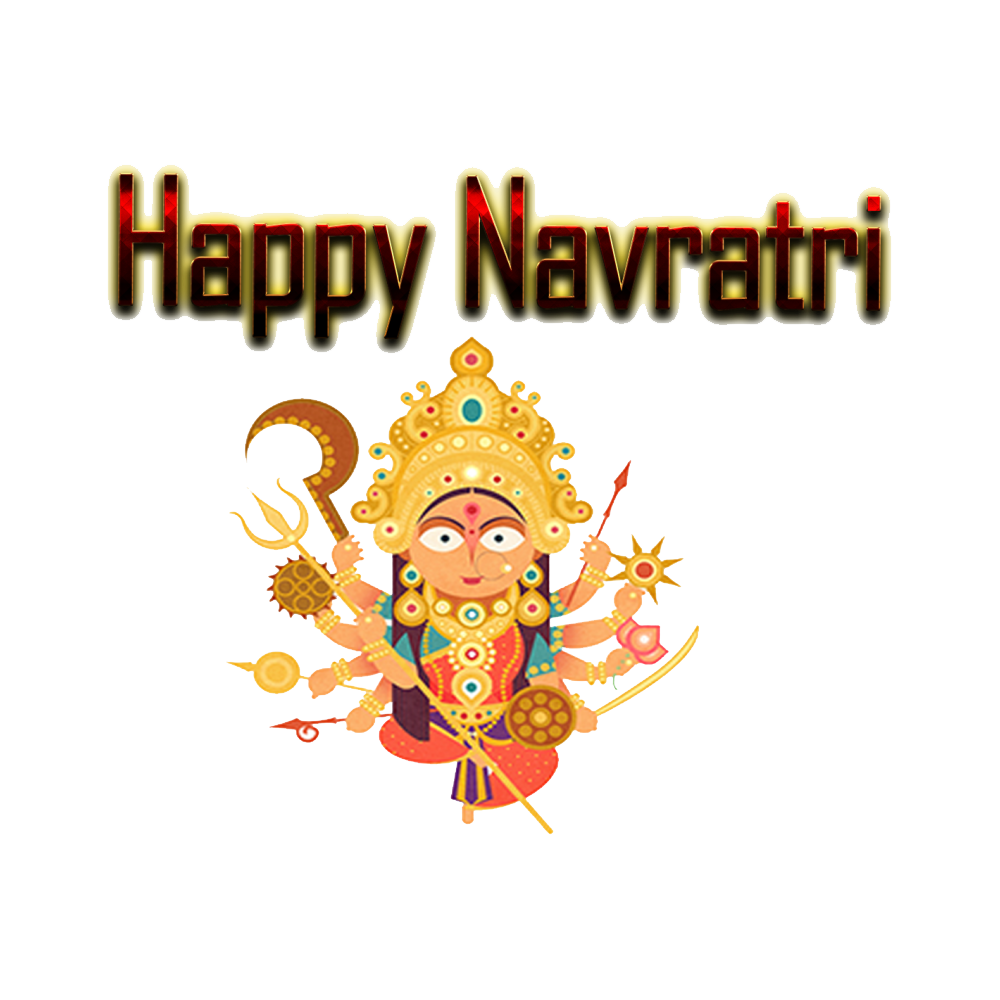 Happy Navratri Logo Transparent Picture
