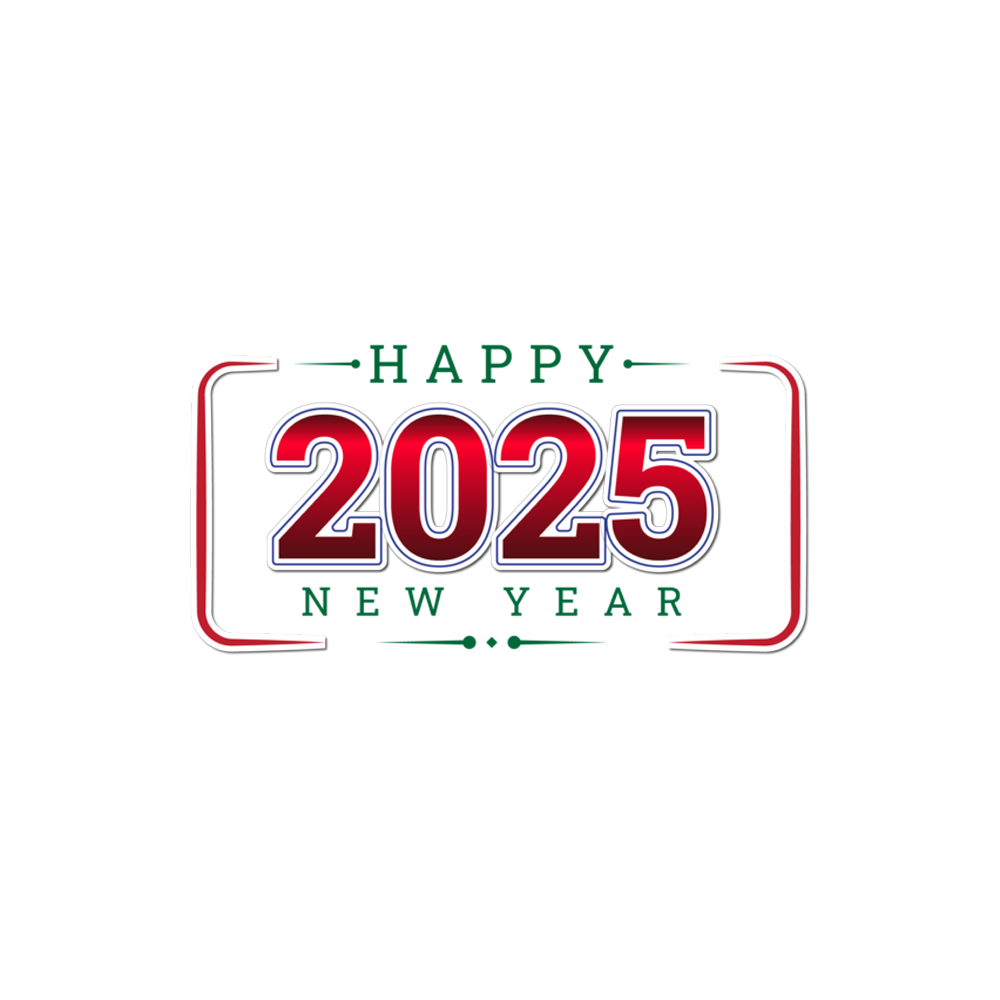 Happy New Year 2025 PNG Images (Transparent HD Photo Clipart)