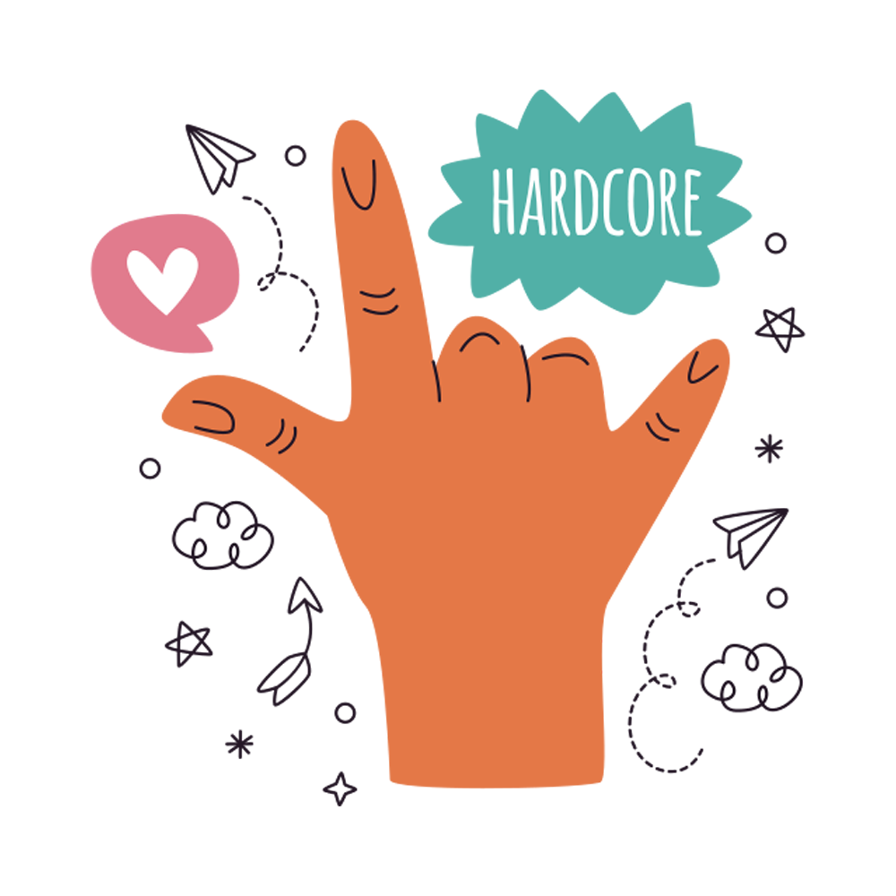 Hardcore Free Sticker Transparent Gallery