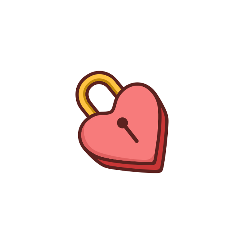 Heart Lock Sticker Transparent Picture