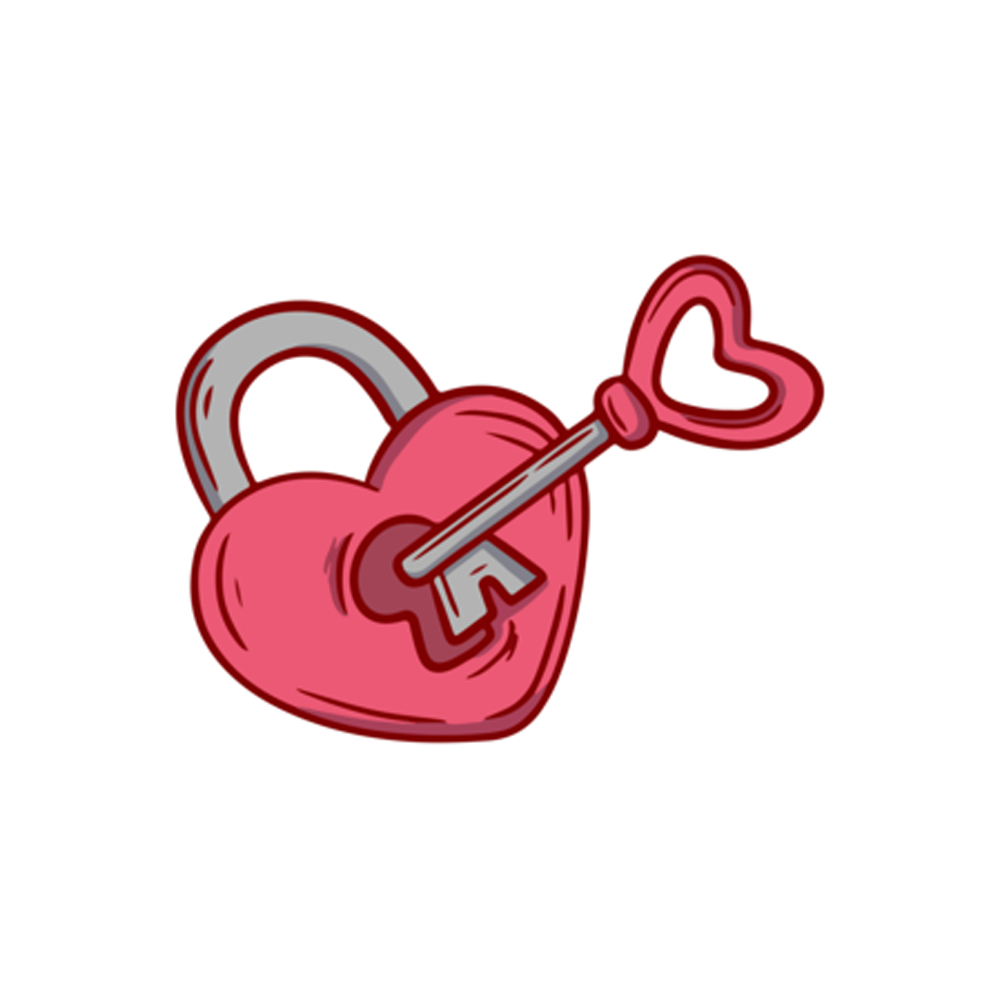 Heart Lock Sticker Transparent Clipart