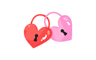 Heart Lock Sticker PNG