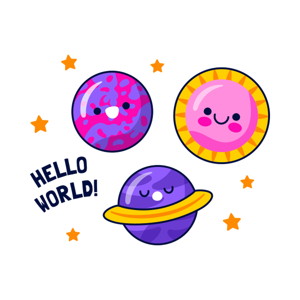 Hello World Free Sticker Transparent Image