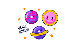Hello World Free Sticker PNG