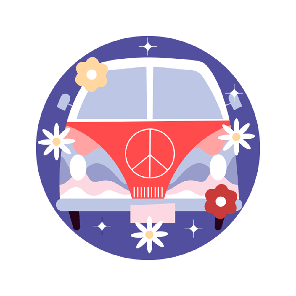 Hippie Free Sticker Transparent Picture