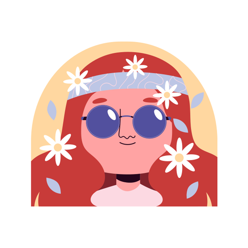 Hippie Free Sticker Transparent Clipart