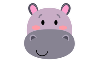 Hippo Sticker PNG