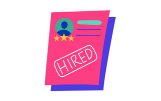 Hired Free Sticker PNG