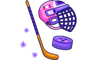 Hockey Sticker PNG