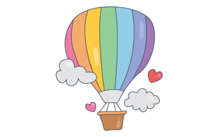 Hot Air Balloon Free Sticker PNG