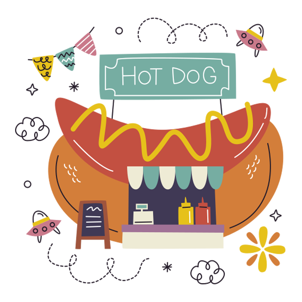 Hot Dogs Free Sticker Transparent Clipart
