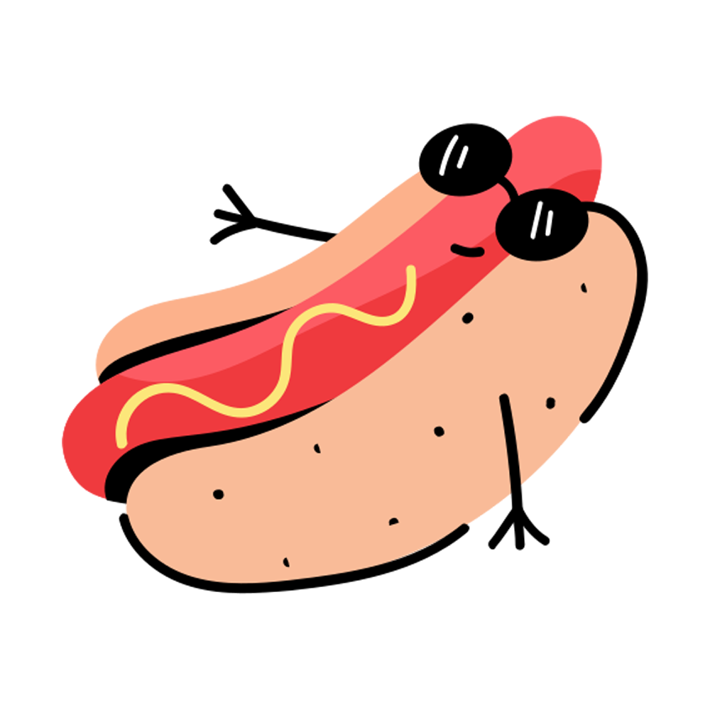 Hot Dogs Sticker Transparent Clipart