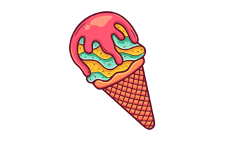 Ice Cream Free Sticker