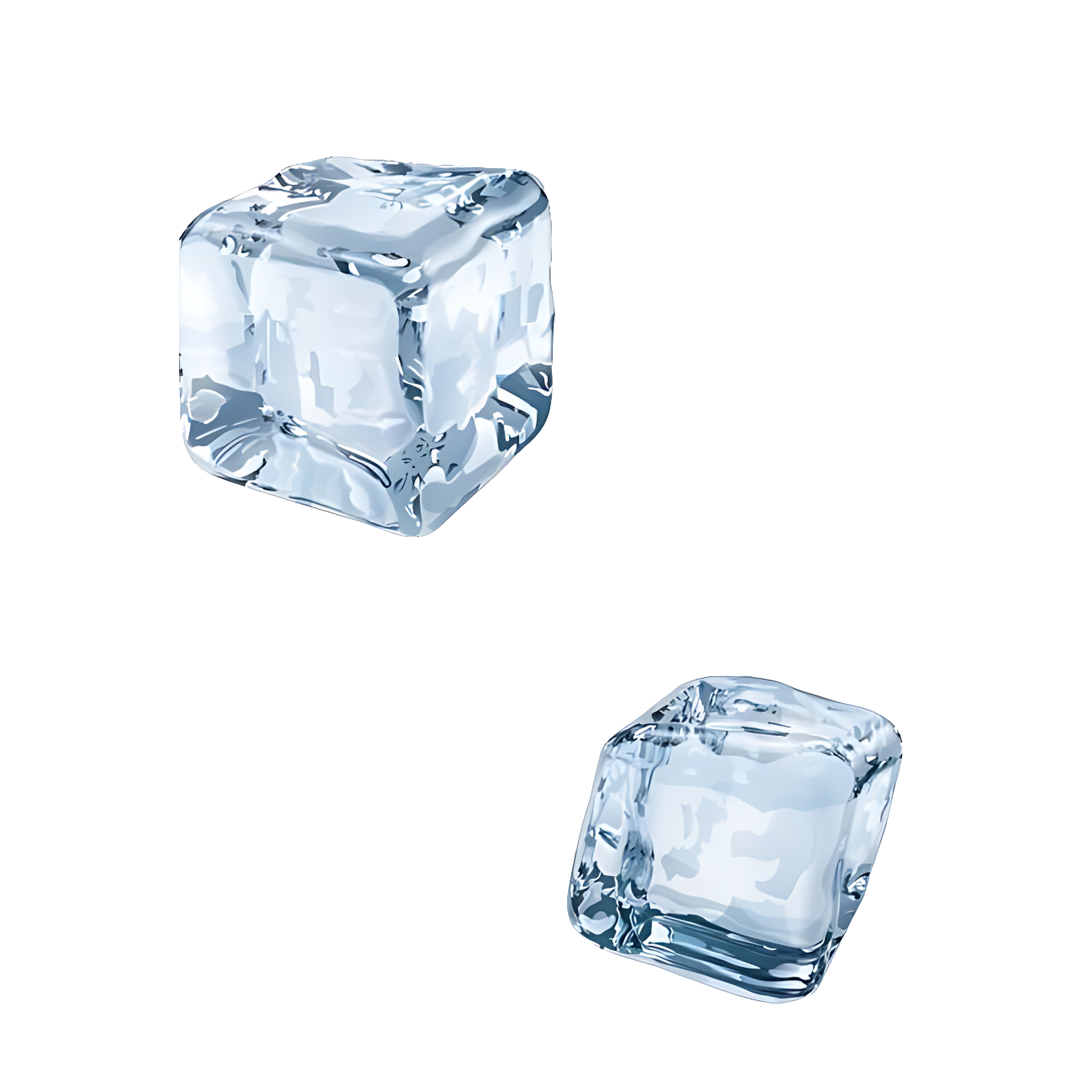 Несколькими кубиками льда