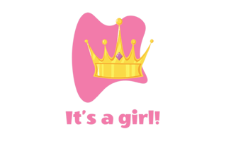 Its A Girl Sticker PNG