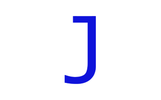 J Alphabet Blue PNG