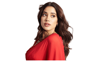 Janhvi Kapoor In Red Saree PNG
