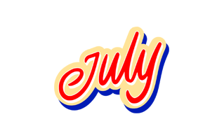 July Free Sticker PNG