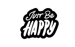 Just Be Happy Free Sticker PNG