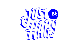 Just Be Happy Sticker PNG