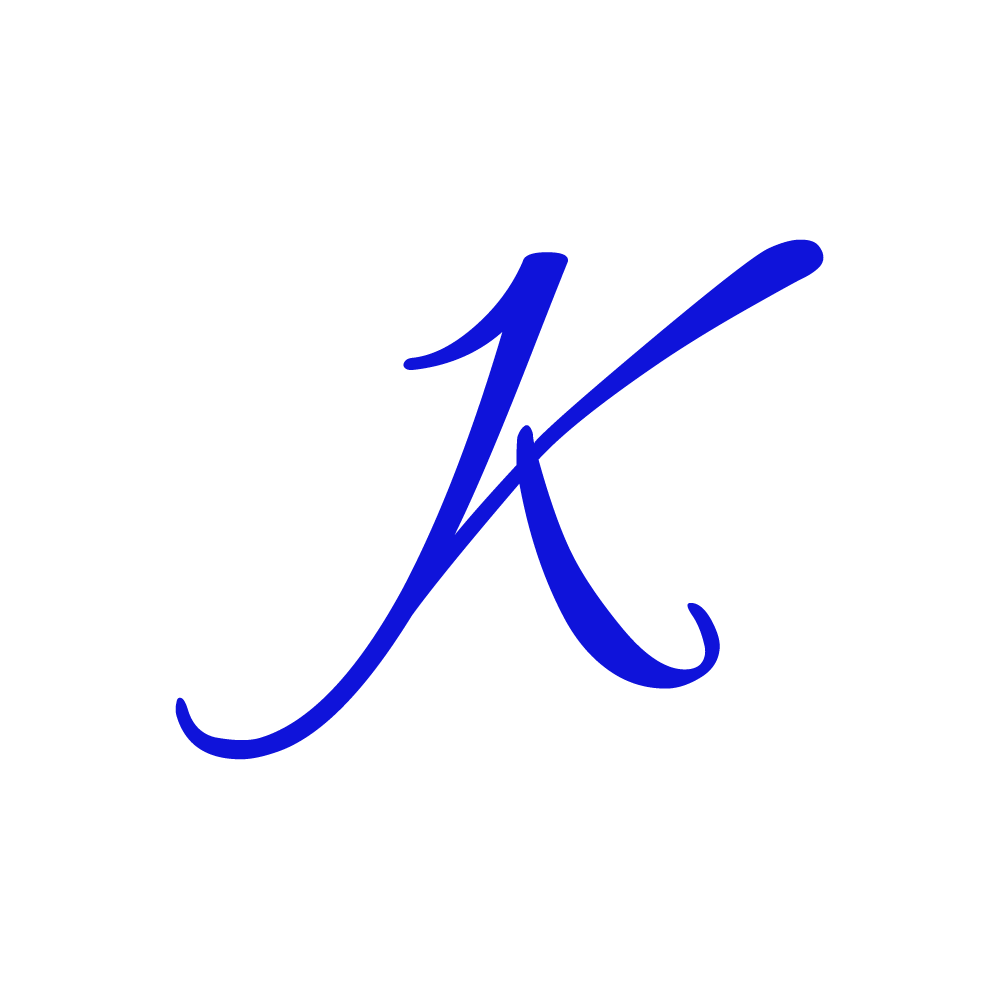 K Alphabet Blue Transparent Clipart