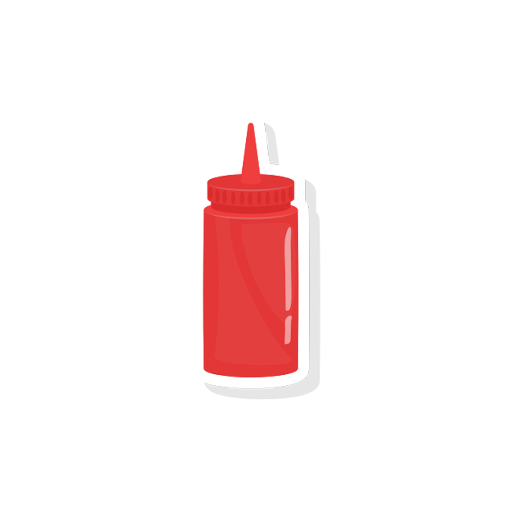 Ketchup Free Sticker Transparent Image