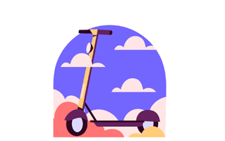 Kick Scooter Free Sticker PNG